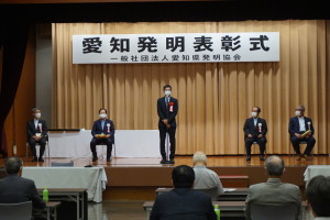 愛知発明大賞　豊田自動織機（株）椿井氏　受賞者代表スピーチ